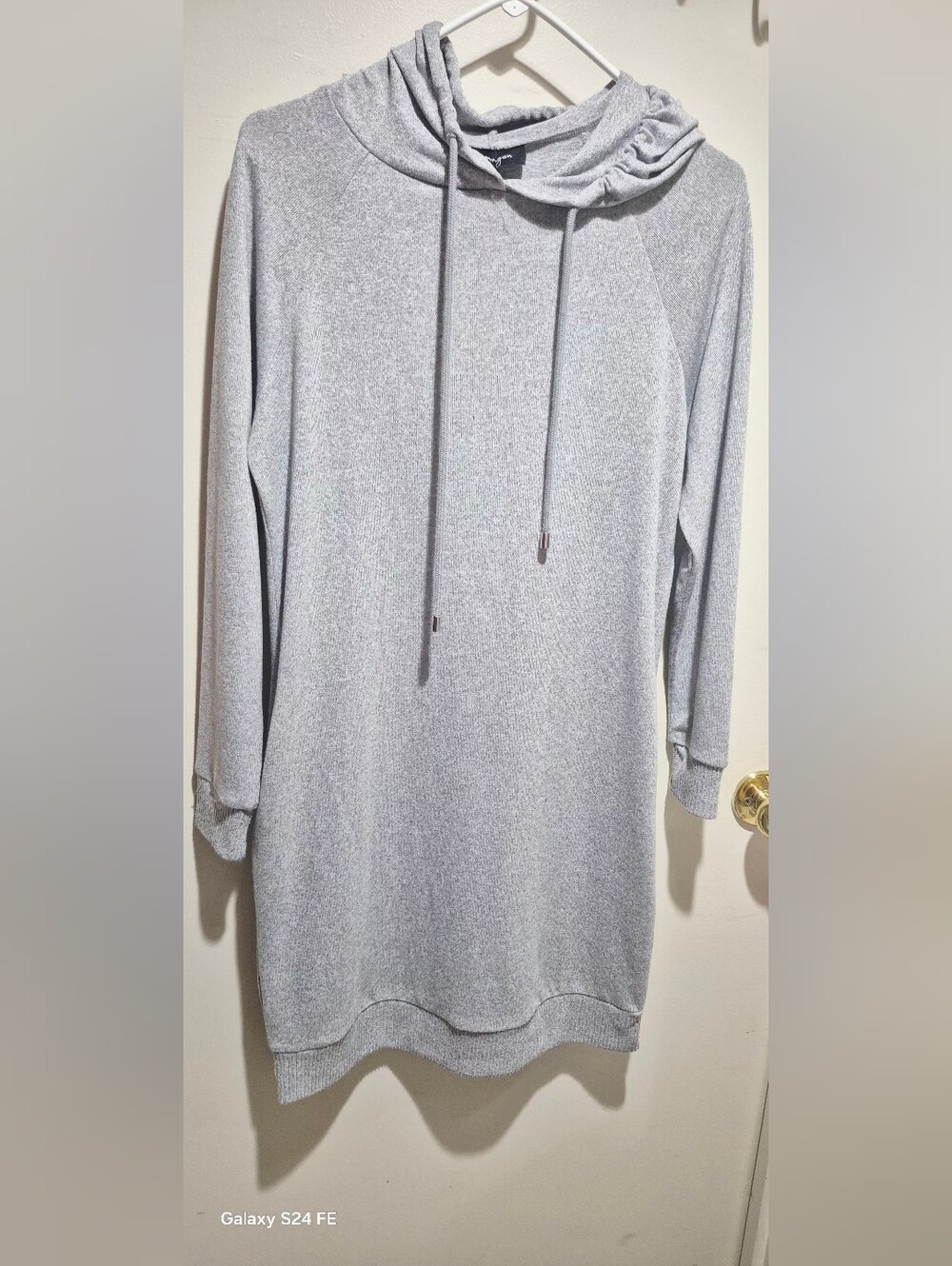 Grey Oversized Hoddie Dress.